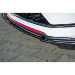 Накладка сплиттер на передний бампер Вар2 на Kia ProCeed III GT